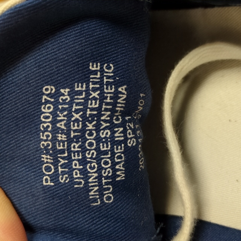 J. Crew Road Trip Printed Navy Floral Canvas Sneakers Size 8 - Picture 13 of 15
